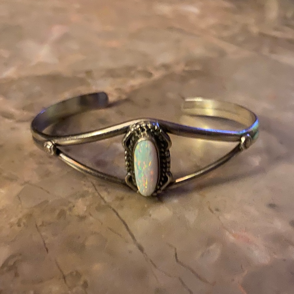 Opal cuff bracelet